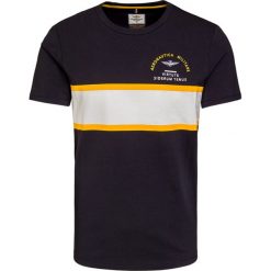 T-shirt AERONAUTICA MILITARE. Niebieskie t-shirty męskie Aeronautica Militare, z haftami, z bawełny, z okrągłym kołnierzem. Za 320,00 zł.
