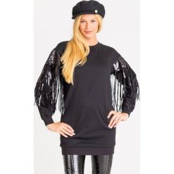 BLUZA MY TWIN TWINSET. Czarne bluzy damskie Twinset, s, z nadrukiem, bez rękawów, długie, bez kaptura. Za 699,00 zł.