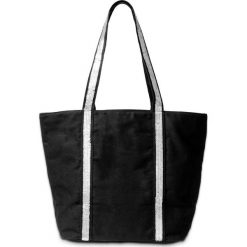 Shopper bag damskie: Torba shopper z cekinami bonprix czarno-ciemny srebrny kolor