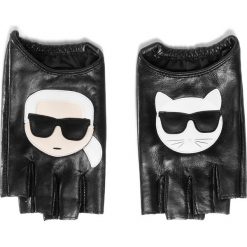 Rękawiczki Damskie KARL LAGERFELD - 205W3603 Black. Czarne rękawiczki damskie KARL LAGERFELD, bez wzorów, ze skóry. Za 479,00 zł.