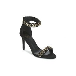 Sandały KG by Kurt Geiger HOLLYWOOD. Czarne sandały damskie marki KG by Kurt Geiger, bez wzorów, bez obcasa, bez zapięcia. Za 495,20 zł.