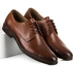 Buty wizytowe męskie: Eleganckie brązowe półbuty lucca COCO