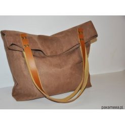 Torba tote XXL - karmel. Pomarańczowe torebki klasyczne damskie Pakamera, ze skóry, duże. Za 129,00 zł.