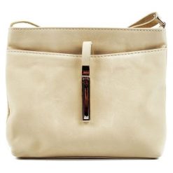 RobertaM torebka crossbody kremowa. Białe torebki klasyczne damskie Robertam, bez wzorów, bez dodatków. Za 279,00 zł.
