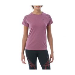 Asics Koszulka damska STRIPE SS TOP Prune Heather r. S. Brązowe topy sportowe damskie marki Asics, s. Za 90,74 zł.