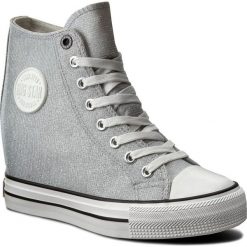 Sneakersy BIG STAR - W274672 White. Szare sneakersy damskie marki BIG STAR, z gumy. Za 129,00 zł.