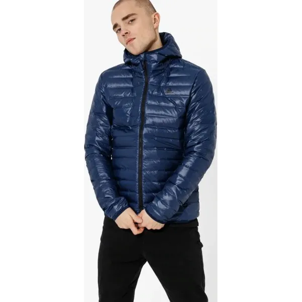 Adidas Kurtka Varilite Ho Jkt , granatowy, rozmiar XL. Niebieskie kurtki męskie Adidas, xl, z nadrukiem, z materiału, bez kaptura. W wyprzedaży za 279,99 zł.