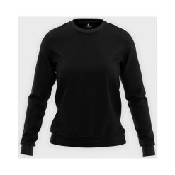 Damska bluza klasyczna (bez nadruku, gładka) - czarna. Czarne bluzy damskie MegaKoszulki, z nadrukiem, bez rękawów, bez kaptura. Za 49,90 zł.