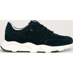 Wojas - Buty skórzane. Niebieskie buty sportowe damskie Wojas, bez wzorów, ze skóry, sportowe. Za 359,90 zł.
