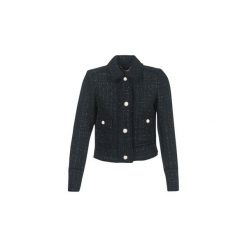 Żakiety / Blezery MICHAEL Michael Kors 2 PKT FRAY TWEED JKT. Czarne marynarki i żakiety damskie MICHAEL Michael Kors, l. Za 1239,20 zł.