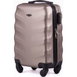 Mała walizka podróżna na kółkach SOLIER STL402 ABS XS champagne - S \ Szampan. Walizki Solier, bez wzorów, z gumy. Za 119,00 zł.