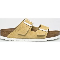 Birkenstock - Klapki Arizona Bs. Klapki damskie Birkenstock, bez wzorów, ze skóry, bez obcasa. W wyprzedaży za 249,90 zł.