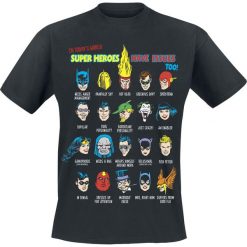 T-shirty męskie: Justice League Superhero Issues T-Shirt czarny