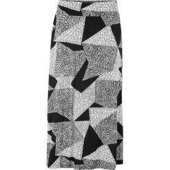 Spódnica midi z dżerseju bonprix czarno-biel wełny z nadrukiem. Czarne spódniczki damskie bonprix, z nadrukiem, z wełny, midi. Za 79,99 zł.