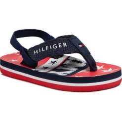 Sandały TOMMY HILFIGER - Varsity Print Flip Flop T1B2-30745-0058 Blue 800. Niebieskie sandały dziewczęce TOMMY HILFIGER, ze skóry ekologicznej. W wyprzedaży za 109,00 zł.