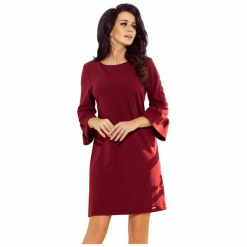 Numoco Sukienka Damska, L, Burgund. Czarne sukienki z falbanami marki Fille Du Couturier. Za 189,00 zł.