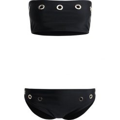 Stroje dwuczęściowe damskie: South Beach EYELET BANDEAU TOP AND MATCHING BRIEF Bikini black/gold