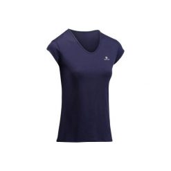 Koszulka fitness kardio krótki rękaw 100 damska. Niebieskie t-shirty damskie marki DOMYOS, l, z elastanu, z krótkim rękawem. Za 19,99 zł.