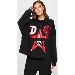 Diesel - Bluza. Czarne bluzy damskie Diesel, s, z nadrukiem, z bawełny, z krótkim rękawem, krótkie, z kapturem. W wyprzedaży za 1099,00 zł.