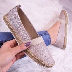 Espadryle damskie: Półbuty damskie espadryle beżowe Wishot