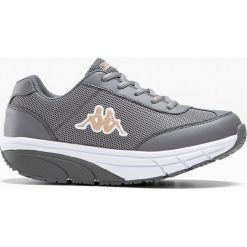 Sneakersy Kappa na podeszwie platformie bonprix szaro-jasnoróżowy. Szare buty sportowe damskie bonprix, bez wzorów, sportowe. Za 239,99 zł.