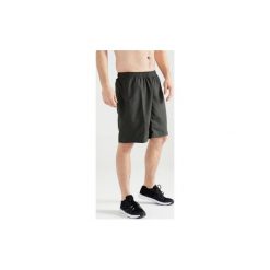 Spodenki fitness cardio FST 120 męskie. Zielone spodenki sportowe męskie DOMYOS, xl, z poliesteru, na fitness i siłownię. Za 29,99 zł.