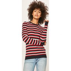 Tommy Hilfiger - Sweter. Żółte swetry damskie TOMMY HILFIGER, s, bez wzorów, z bawełny, bez rękawów, bez kaptura. W wyprzedaży za 299,90 zł.