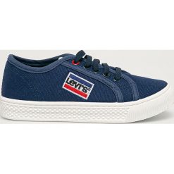 Levi's - Tenisówki dziecięce. Białe trampki dziewczęce Levi's®, bez wzorów, z gumy, na sznurówki. Za 149,90 zł.
