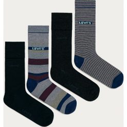 Levi's - Skarpetki (4-pack). Niebieskie skarpetki męskie Levi's®, bez wzorów, z elastanu. Za 99,90 zł.
