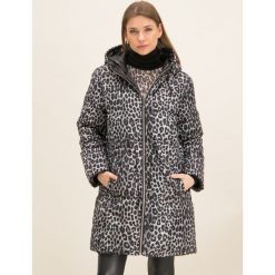 Kurtka puchowa MICHAEL Michael Kors Cheetah MF92J1WCFX. Szare kurtki damskie MICHAEL Michael Kors, m, bez wzorów, z poliesteru, bez kaptura. W wyprzedaży za 939,00 zł.
