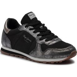 Sneakersy PEPE JEANS - Verona W Twin PLS30903 Chrome 952. Czarne półbuty damskie Pepe Jeans, z jeansu. Za 299,00 zł.