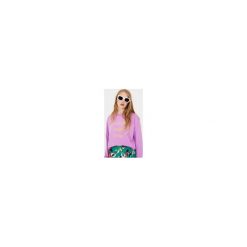 Bluzy rozpinane damskie: Krótka bluza z napisem