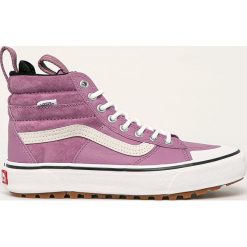 Vans - Trampki skórzane. Fioletowe trampki i tenisówki damskie Vans, bez wzorów, ze skóry, na sznurówki. W wyprzedaży za 429,90 zł.