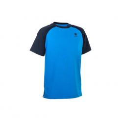 T-Shirt 500 Jr niebieski. Niebieskie t-shirty męskie ARTENGO, m, z elastanu. W wyprzedaży za 24,99 zł.