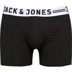 Jack & Jones - Bokserki Sense Trunks Noos. Czarne bokserki męskie marki Jack & Jones, z elastanu. W wyprzedaży za 49,90 zł.