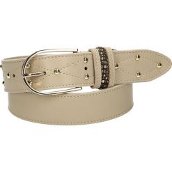 Pasek - 05B PEL BEIG. Brązowe paski damskie Venezia, w paski, ze skóry. Za 59,00 zł.