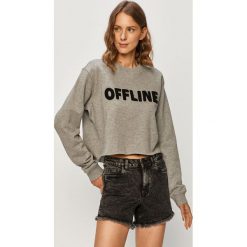 Noisy May - Bluza. Szare bluzy damskie Noisy May, s, z aplikacjami, z bawełny, bez rękawów, bez kaptura. Za 129,90 zł.