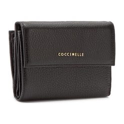 Duży Portfel Damski COCCINELLE - AW5 Metallic Soft E2 AW5 11 66 01 Noir 001. Czarne portfele damskie Coccinelle, ze skóry. W wyprzedaży za 419,00 zł.