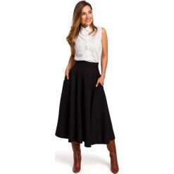 Spódnica rozkloszowana - czarna. Czarne spódniczki damskie Style, s, bez wzorów, z poliesteru, eleganckie, midi, rozkloszowane. W wyprzedaży za 169,00 zł.