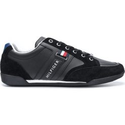 Tommy Hilfiger Tenisówki Czarny. Czarne trampki męskie TOMMY HILFIGER, bez wzorów, ze skóry, bez zapięcia. Za 426,95 zł.
