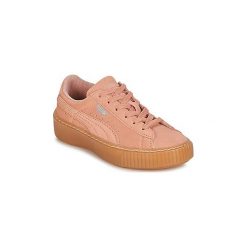 Buty Dziecko Puma SUEDE PLATFORM JEWEL PS. Różowe trampki dziewczęce Puma, bez wzorów, bez zapięcia. Za 230,30 zł.
