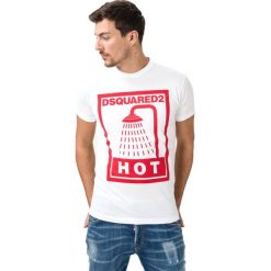 DSQUARED2 Koszulka Biały. Białe podkoszulki męskie Dsquared2, xxl, z nadrukiem, z bawełny, bez kołnierzyka, krótkie. Za 790,95 zł.