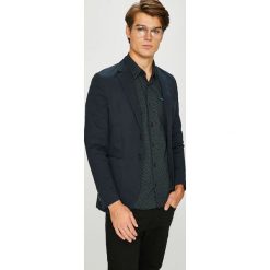 Jack & Jones - Marynarka. Niebieskie garnitury męskie Jack & Jones, bez wzorów, z elastanu, klasyczne. W wyprzedaży za 169,90 zł.