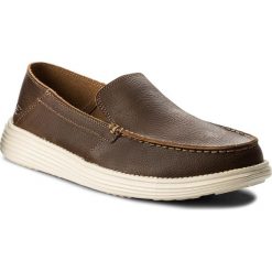 Mokasyny SKECHERS - Breson 65505/BRN Brown. Pomarańczowe mokasyny męskie Skechers, na co dzień, bez wzorów, ze skóry, bez zapięcia. W wyprzedaży za 189,00 zł.
