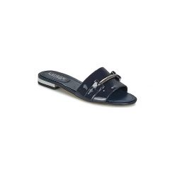 Klapki Lauren Ralph Lauren DAVAN. Niebieskie klapki damskie Lauren Ralph Lauren, bez wzorów, bez obcasa. W wyprzedaży za 272,30 zł.