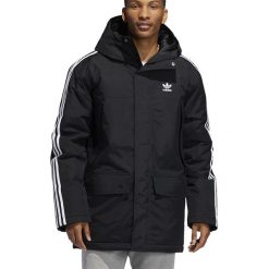 ADIDAS PARKA PADDE > ED5834. Pomarańczowe kurtki męskie Adidas, xl, w paski, z poliesteru, street. Za 619,99 zł.