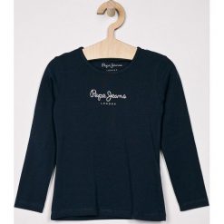 Pepe Jeans - Longsleeve dziecięcy Hana Glitter 128-180 cm. Białe bluzki dziewczęce z nadrukiem, z elastanu, z okrągłym kołnierzem, długie. Za 99,90 zł.