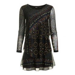 Sukienki: Desigual Sukienka Damska Capas Xs Czarny
