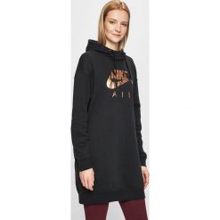 Nike - Bluza. Czarne bluzy damskie Nike, s, z nadrukiem, z bawełny, bez rękawów, z kapturem. Za 319,90 zł.