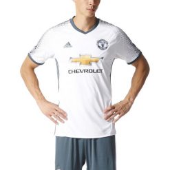 Adidas Koszulka męska MUFC 3 JSY biała r. S (AI6690). Białe koszulki sportowe męskie Adidas, s, do piłki nożnej. Za 300,00 zł.